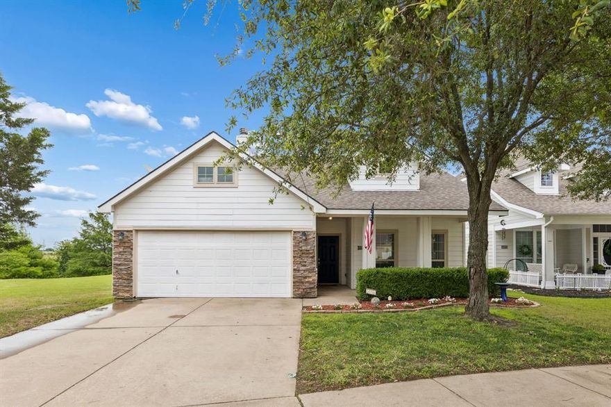 Tucked away on one of the most unique lots in the neighborhood — one that rarely becomes available — this beautiful home offers a rare combination of privacy, peaceful views, and everyday convenience. From the moment you arrive, you’ll notice the neighborhood’s colorful charm and laid-back coastal feel, bringing beach-town vibes right here to Fort Worth.

Inside, the home is truly move-in ready with a warm, inviting layout filled with natural light and spacious living areas designed for both everyday comfort and entertaining. The kitchen opens seamlessly to the main living and dining spaces and features stainless steel appliances, abundant cabinet and counter space, and a built-in desk area. The private primary suite is filled with natural light and includes dual vanities, a separate tub and shower, and a large walk-in closet.

Step outside to your own peaceful retreat. With no backyard neighbors, the covered patio overlooks scenic green space and offers the perfect place to relax, unwind, and enjoy the view. The setting feels incredibly private and serene, with horses often grazing nearby — creating a true backyard oasis and a rare sense of escape.

Major updates have already been completed, including a new HVAC system and new water heater, giving buyers added peace of mind. Residents also enjoy fantastic community amenities including a pool, stocked fishing pond, park, and lit walking trails — all just steps away. Conveniently located near major roadways, shopping, dining, and everyday conveniences with easy access to 287.