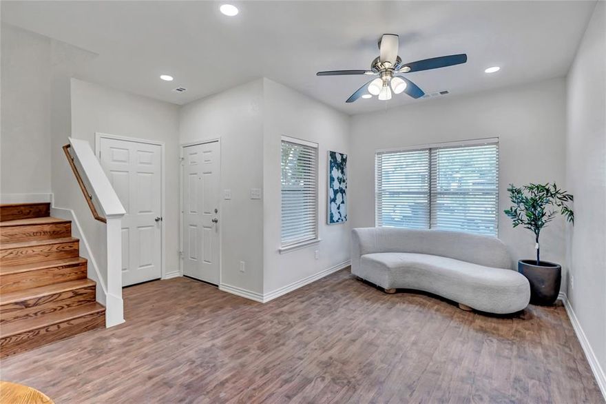 Townhomes are where just completed and where listed during early stages of construction. Sellers are motivated so be the first to own this beautifully new built 2-story, 3-bedroom, 2 and a half-bath townhome offering 1,263 square feet of thoughtfully designed living space. In the heart of Fort Worth new construction features modern finishes throughout, including stainless steel appliances, quality cabinetry, and durable flooring. The open-concept main level is ideal for both daily living and entertaining, while all bedrooms are located upstairs for added privacy. The spacious primary suite includes a private bath. A 2-car garage provides added convenience. Located next to the hospital district, with easy access to shopping, dining, and major highways—this move-in-ready home is the perfect blend of comfort, style, and location.  Seven of these units are available so please review offer instructions to make sure you meet income requirements. Must complete 20HRS of sweat equity hours. Builder is offering in-house financing at a lower interest rate. Ask for more details.