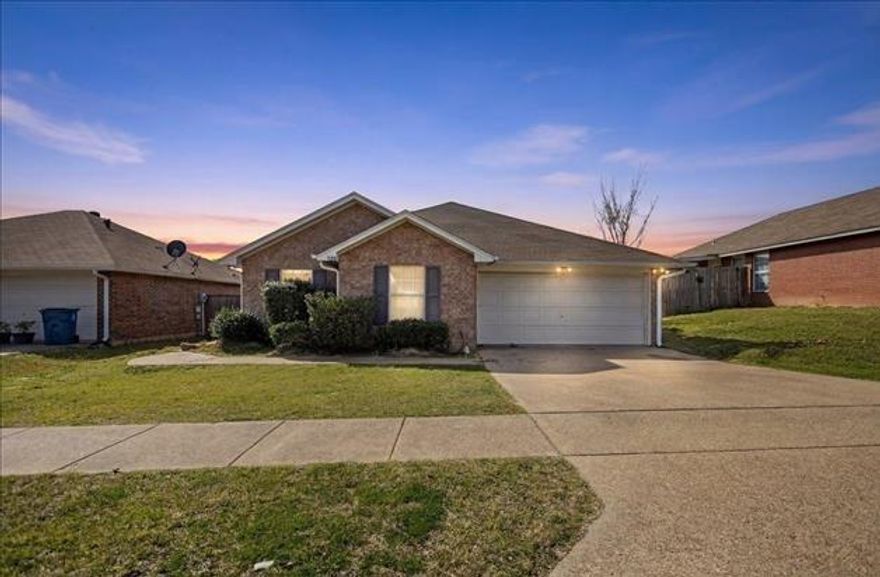 Welcome to this charming three bedroom, two bathroom home in the desirable Woodlands Park Addition, served by highly rated Lindale Independent School District. This well-appointed residence offers the perfect blend of comfort and practicality, whether you're a first-time buyer or savvy investor looking for your next opportunity. Step inside to discover beautiful laminate flooring that flows throughout the living spaces, creating a cohesive and easy-to-maintain environment. The kitchen boasts a convenient double oven, perfect for those who love to cook or entertain guests. When it's time to unwind, retreat to the covered patio where you can enjoy your morning coffee or evening relaxation while overlooking the peaceful neighborhood. The attached two-car garage features a keypad entry system, providing both security and convenience for busy lifestyles. Located within walking distance of local schools and community amenities, this home offers the ideal combination of suburban tranquility and accessibility. With its thoughtful features and prime location in Lindale, this property presents an excellent opportunity to establish roots in a welcoming community.