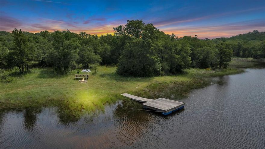 Welcome to Field of Dreams Ranch, outstanding hunting, fishing & recreation. 172 acres of paradise only an hour from Fort Worth. Big beautiful trees, Oak, cedar elm, and more. Tucked behind the new stone and electric entrance find a lovely custom ranch home built in 2016. The open concept with cathedral wood ceilings and big stone fireplace in the great room is amazing for gatherings. The large bedrooms all have an ensuite bath and large closets perfect for guests. Huge insulated 30 by 40 barn with porches will hold all toys, RV and plenty of room for ATV's and equipment! Welded pipe and sucker rod cattle pen is ready for your cattle operation and don't forget the new chicken coop full of fresh eggs! Meandering through the property find the gorgeous almost 3 acre lake stocked with bass and perch. Excellent deer genetics from years of careful land management. Hunting is fantastic, deer, turkey, dove, hogs, ducks, coyote & even bobcat! Perfect turnkey all around getaway from the city!