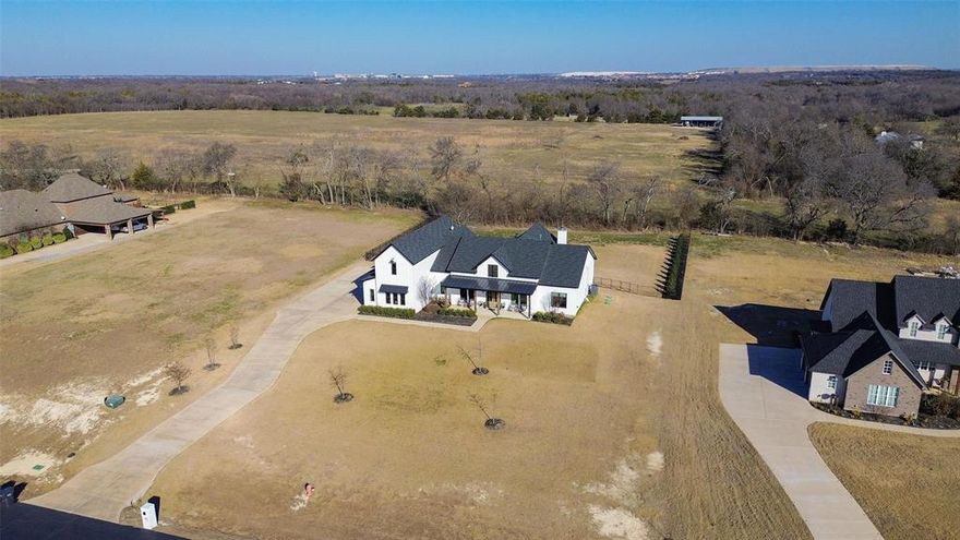 OPEN HOUSE 03.15.26 12:00-2:00   Located in a gated luxury community in North McKinney, this stunning 4 bedroom, 4.5 bath residence blends refined elegance with everyday comfort on a private, tree lined one acre lot. Ideally situated less than 20 minutes from Buc-ee’s and HEB in Melissa, the home offers both serene seclusion and convenient access to premier amenities.
The expansive primary suite is a true retreat, offering abundant natural light, a calming ambiance, and a spa-inspired ensuite with soaking tub, walk-in shower, and elegant finishes. An oversized custom closet features extensive built-ins, smart organization, and an additional storage closet for exceptional functionality.
Designed for entertaining, the home includes a moody, sophisticated wine bar with ample storage for wine, glassware, and bar essentials—perfect for intimate gatherings or quiet evenings at home. Expansive glass sliders line the back of the home, flooding the living spaces with natural light while providing seamless indoor-outdoor flow and scenic views of the private backyard.
Step onto the serene back porch overlooking the peaceful acre lot, framed by mature trees that offer privacy and natural beauty, ideal for relaxing or entertaining year-round. Completing the home is a private upstairs gym, offering a dedicated and versatile space for fitness, yoga, or wellness routines. With generous living spaces, thoughtful design, and rare outdoor privacy, this property delivers exceptional lifestyle living in one of North McKinney’s most desirable gated communities.
Buyer can get a Free 1-0 Rate Buydown with Sellers preferred Lender.