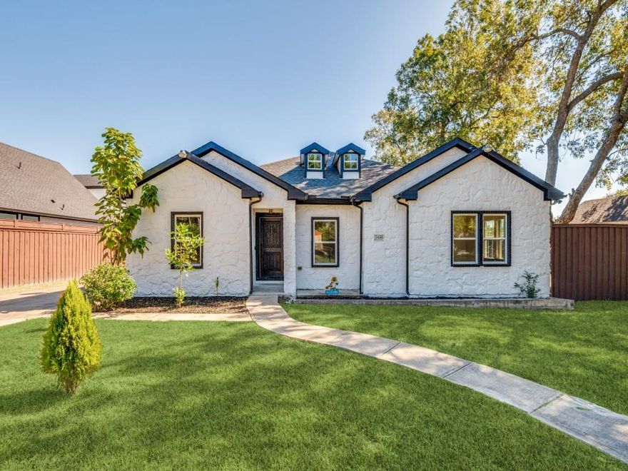 Discover the perfect blend of comfort, craftsmanship, and functionality at 3416 Pruitt Avenue. This beautifully maintained, single-story, 11-year-old custom-built home sits on a pier-and-beam foundation and features a brick and stone exterior, offering timeless curb appeal. Inside, you'll appreciate the home's generously-sized rooms, tall ceilings, hand-scraped hardwood floors, ample storage, and thoughtful details throughout. The spacious primary suite offers patio doors to the backyard, an oversized walk-in shower, and a generously sized walk-in closet. The kitchen is ideal for entertaining with its large island, separate breakfast bar, and open flow to the dining space — complete with custom ceiling woodwork and an elegant paneled accent wall. This four-bedroom, three-bath home includes an attached guest suite with nearly 400 square feet of living space not counted in the property square footage, with its own full bath, perfect for multi-generational living, guests, rental income, or a private office setup. Major system upgrades include a tankless gas water heater and a new HVAC system installed in 2025, offering peace of mind and enhanced energy efficiency. Outdoors, enjoy an enormous covered patio that doubles as a three-car carport, providing flexible space for entertaining, parking, or work vehicles. The property also includes two outbuildings totaling more than 1100 square feet, ideal for storage, hobbies, or workshop space — a fantastic fit for business owners or tradespeople who need extra room for equipment storage on the oversized rear driveway and parking area. Conveniently located in the Riverway Estates-Bruton Terrace neighborhoods, with easy access to I-635, I-30, Highway 80, and CF Hawn Freeway, this home combines quiet neighborhood living with commuter-friendly convenience.