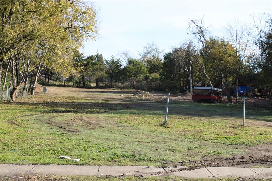 Vacant Residential Lot in a residential neighborhood, Grass & some trees.