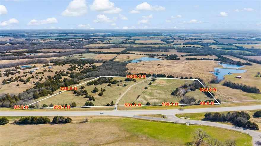 Positioned in a prime location along Highway 78, this 15.2-acre AG-EXEMPT property offers the rare combination of wide-open Texas land and incredible accessibility. With over 1,000 feet of road frontage, the visibility and access make this a standout opportunity for commercial, investment, or residential use. Located outside city limits in unincorporated Blue Ridge, you have the freedom and flexibility that’s getting harder and harder to find. The property is fully fenced with a front entry gate, currently home to cows and horses, and features two ponds that add both function and charm to the landscape. Electric and water are already on site, saving time and upfront costs for your future plans. No flood zone. Set on an elevated hilltop, the views stretch for miles across rolling pasture and Texas skies. Whether you’re dreaming of building a private homestead, developing a business with highway exposure, or simply holding land as a long-term investment, this property checks all the boxes. A barn sits on the property and will require significant renovation or replacement, making it a great opportunity for someone ready to reimagine and add value. Located within Blue Ridge ISD and just minutes from town, with convenient access south toward Farmersville, Princeton, and McKinney, and north toward Leonard and Trenton, this location blends peaceful country living with easy commuting access. Opportunities with this kind of frontage, utilities in place, and elevated views don’t come around often. If you’ve been waiting for the right piece of land in North Texas, this may be it. No known restrictions.