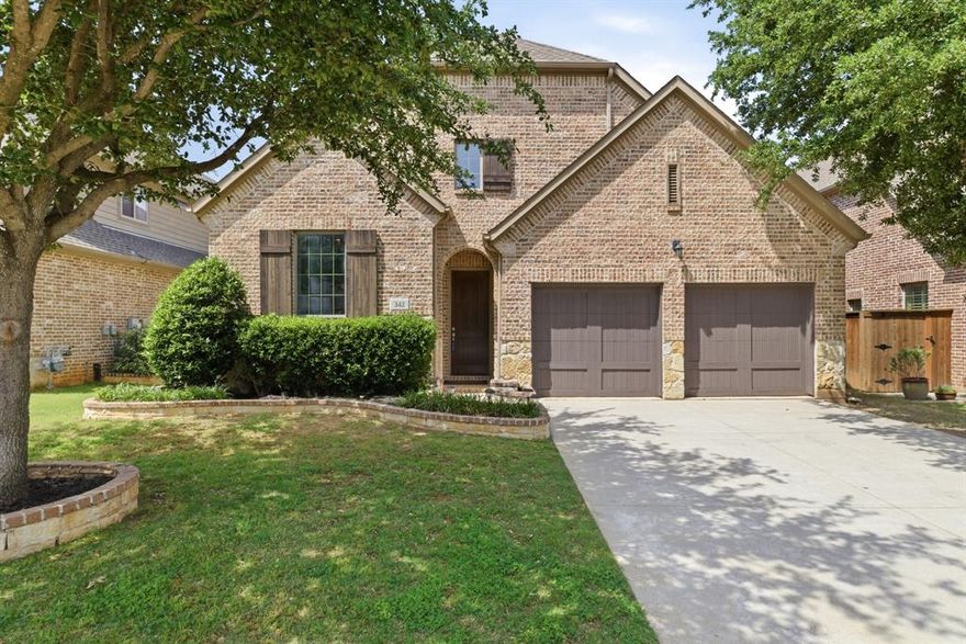 OPEN HOUSE SATURDAY 12-2! Welcome to 342 Park Hill, a beautifully maintained 4-bedroom, 4-bathroom home designed for comfortable, low-maintenance living.  Inside, you’ll find so many special features including Hunter Douglas window coverings throughout, adding elegance and privacy to every room. The home is equipped with surround sound systems in the backyard, living room, and media room, creating an immersive experience whether you’re entertaining or relaxing. The media room is a standout feature, complete with a large projector screen and comfortable chairs, perfect for movie night. The spacious master suite is a true retreat, featuring dual sinks and vanities, a garden tub for relaxing baths, and convenient access to the utility room. Each additional bedroom is generously sized, providing flexibility.  You'll also have private office or library with beautiful bookcases.  The kitchen is a chef’s dream, boasting granite countertops, stainless steel appliances, a gas grill, breakfast bar, and a large walk-in pantry for ample storage. The extended backyard patio offers plenty of space for outdoor entertaining, barbecues, or quiet mornings enjoying the fresh air. With recent interior paint this wonderful home combines style, functionality, and comfort, making it an ideal place to create lasting memories. Close to DFW International Airport, tons of shopping and restaurants - including Glade Parks, Downtown Grapevine, and Southlake Town Square...and centrally located between Dallas and Fort Worth!  Ready for you to move in and enjoy, 342 Park Hill is a fantastic opportunity to embrace a low-maintenance lifestyle without sacrificing quality or space.