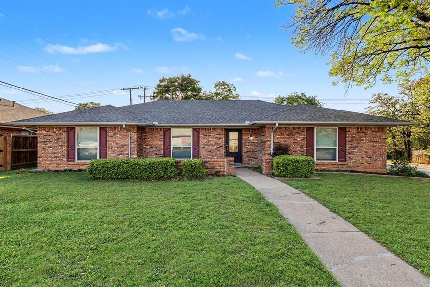 Welcome to 4900 Ridgeline Dr, a move-in ready gem nestled in the highly sought-after Overland Stage Estates neighborhood of southwest Arlington. This charming 3-bedroom, 2-bathroom home offers approximately 1,661 square feet of living space on a desirable corner lot with no HOA.

Inside, discover warm, neutral tones throughout, complemented by new luxury vinyl plank flooring in the living areas and bathrooms, plus fresh carpet in every bedroom. The inviting sunken living room features a brick veneer fireplace and flows seamlessly into the kitchen, featuring white cabinetry and brown granite countertops. The primary bathroom boasts a double sink vanity and a shower. Out back, a spacious yard provides endless possibilities for entertaining and relaxation.

The side-entry garage impresses with painted walls and durable epoxy flooring, adding a polished finishing touch.

Location is everything, and this home delivers. Enjoy proximity to Treepoint Park, local shopping, and diverse dining options. Quick access to SW Green Oaks Blvd, I-20, I-30, Loop 820, and Highway 287 makes every commute effortless.

Priced to move and prime location, this southwest Arlington treasure won't last long. Schedule your showing today!