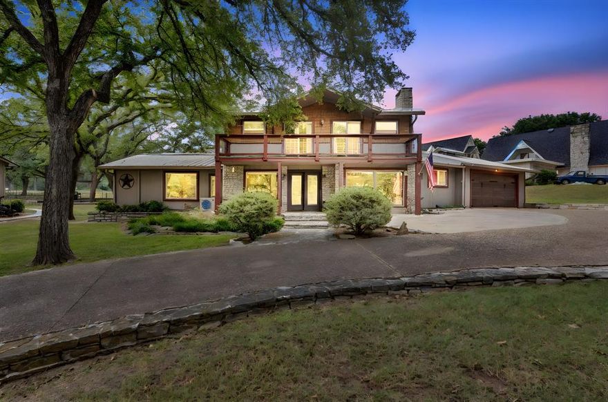 Well-maintained home located in the gated golf course community of DeCordova Bend Estates. This 4-bedroom, 3.5-bathroom property features a spacious, functional layout designed for both everyday living and entertaining. The open-concept living and dining areas are filled with natural light, and the entire back of the home features sliding glass doors that offer stunning, unobstructed views of the golf course and create a seamless indoor-outdoor flow. The chef’s kitchen is equipped with a commercial-grade range, granite countertops, ample cabinetry, and generous workspace—ideal for cooking and hosting. The spacious primary suite features an en-suite bath complete with dual sinks, an oversized jetted tub, and a luxurious walk-in shower. Secondary bedrooms are well-sized and offer flexibility for guests, home office use, or multi-generational living. A half bath adds convenience for visitors. The backyard provides direct views of the fairway, with open space perfect for enjoying the scenery or future outdoor enhancements.  DeCordova Bend Estates offers 24-hour gated security and an impressive list of amenities, including a private golf course, two community pools, tennis and pickleball courts, a fitness center, clubhouse with dining, marina, and a boat ramp with access to Lake Granbury. Conveniently located near shopping, dining, and the historic Granbury Square.