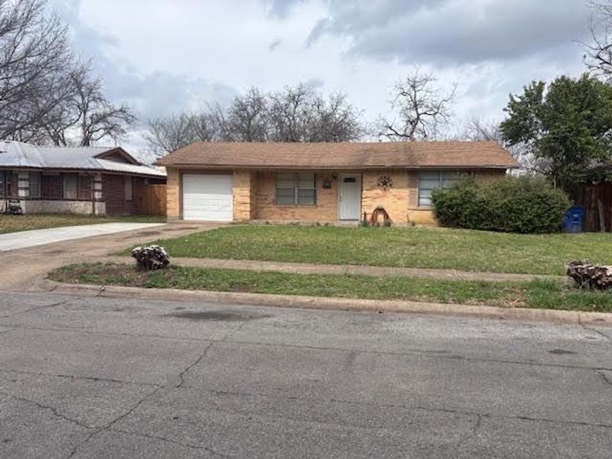 3-1-1 with enclosed patio. Cute home, nice yard, great location.  Great opportunity for down-sizing, first-time, owner occupant, flipper, or investor!