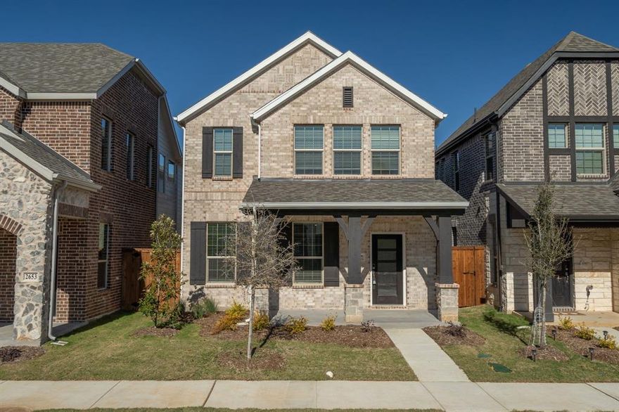 Step inside this lovely new, bright and open-concept two story home. 3 beds, 2.5 baths & Game room. Wonderfully cater to your needs! The master offers  generous closet & a great size primary bathroom.  The kitchen features  gas cooktop, quartz countertops, spacious island & a walk-in pantry, creating a warm & inviting space for cooking & dining with loved ones. Brand new refrigerator, washer and dryer are included. Enjoy energy savings with a tankless water heater & high-efficiency HVAC.  Minutes from Lake Lewisville. Central location with easy access to I-35, Argyle, Flower Mound, and Denton makes it easy to get to work or fun. Community features include access to an amenity center with a pool, community trails and children’s playground.