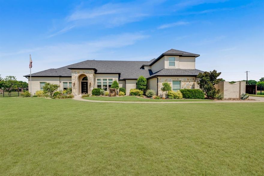 This exceptional custom-built 5-bed, 5-bath home in Double Oak showcases modern design, luxurious finishes, and thoughtful functionality. The open-concept living area features sleek lines, abundant natural light, and expansive views of the outdoor living spaces.
The primary suite offers a true retreat with a private coffee bar, a spacious patio, a stunning spa-inspired bathroom, and an oversized custom closet. The home also includes remarkable built-ins, extensive storage, a second primary suite with a large closet and oversized beach-entry shower, plus an RV garage in addition to the oversized 3-car garage. Upstairs, you’ll find a studio-style bedroom with its own full bathroom and living room.  
The gourmet kitchen is a chef’s dream, equipped with commercial-grade appliances and premium enhancements—including two dishwashers and a warming drawer.
Step outside to the impressive main patio and extended outdoor living area, complete with an outdoor kitchen, infrared heaters, motorized screens, a fire pit, and a spa.
Experience all the exquisite details this home has to offer and schedule your private tour today.