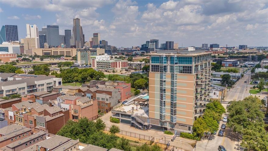 Experience true urban living at The Beat Lofts at Southside Station, a modern high-rise in the heart of The Cedars—Dallas’ most vibrant and eclectic neighborhood. This stylish 1Bed - 1Bath, sixth-floor loft combines industrial design with comfort and delivers sweeping south and east-facing views towards The Cedars and Fair Park. The open-concept floorplan is framed by walls of oversized windows, allowing natural light to pour in while highlighting the polished concrete floors, exposed ductwork, and soaring 10-foot ceilings. A large private balcony provides the perfect setting to enjoy Dallas’ sunrises and sunsets. The sleek kitchen features white cabinetry, quartz countertops, stainless steel appliances, a double-basin undermount sink, and a pull-down faucet. The spacious primary bedroom offers ample room to create a relaxing retreat, enhanced with blackout shades and a custom Elfa closet system. The sleek bathroom boasts an oversized shower finished in Carrara-pattern ceramic tile. Residents enjoy a host of exclusive on-site features designed for relaxation, convenience, and community. The resort-style pool and spa showcase breathtaking views of the downtown Dallas skyline, while an outdoor gazebo, community grilling stations, firepit, and covered seating areas create inviting spaces to gather with friends or neighbors. A turfed greenspace offers room for outdoor activities, and pet owners will love the private dog run on the 1st level, and the adjacent neighborhood dog park, making life at The Beat as functional as it is fun. Just outside your front door, The Cedars neighborhood puts you steps away from some of Dallas’ most unique destinations. Within blocks, enjoy eclectic dining and entertainment at CANVAS Hotel, Gilley's, Alamo Drafthouse, Lee Harvey’s, Dive-In, Four Corners Brewing, ZaLat Pizza, Val’s Cheesecakes, Opening Bell Coffee & Full City Rooster Coffee. For a quick commute or night out, DART Cedars Station is only a short walk away. Call today to tour.