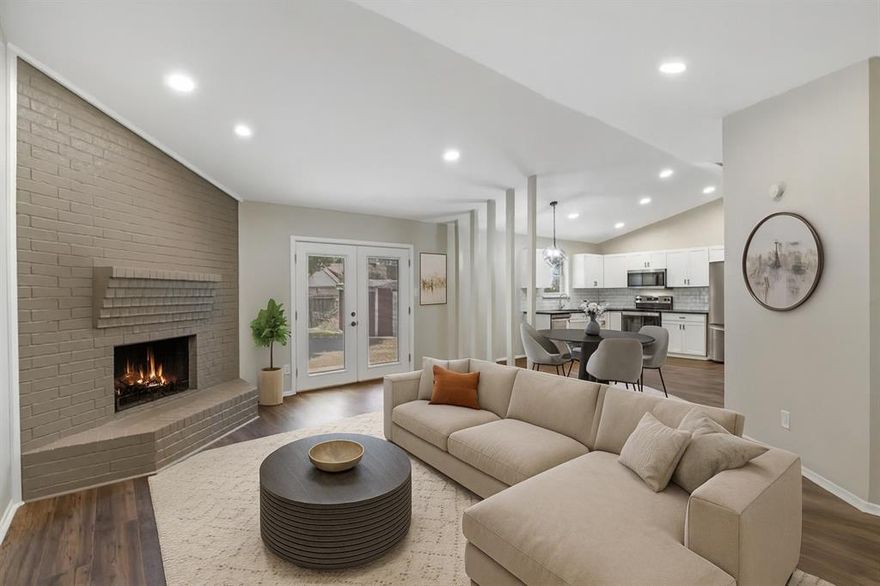 Welcome to this beautifully updated three-bedroom, two-bath ranch-style home in the desirable Timber Creek neighborhood of Benbrook. Thoughtfully renovated in 2022, the home combines contemporary finishes with the warmth and comfort of a well-established residence. Inside, you’ll find a light-filled open layout with updated flooring, fresh interior finishes, and a smooth-ceilinged design that replaced the original popcorn texture. The kitchen showcases modern shaker style cabinetry, sleek counters, and a full suite of 2022 appliances, opening seamlessly to the main living and dining areas—perfect for everyday living and entertaining.

Both bathrooms were tastefully redesigned during the 2022 remodel, featuring updated vanities, fixtures, and tile work. The home also received a new roof, HVAC system, and energy-efficient vinyl windows, offering peace of mind and improved comfort. The single-level floorplan provides an easy flow throughout the living spaces, while the attached two-car garage adds convenience.

Outdoors, a generous fenced backyard offers ample room for gardening, play, or hosting gatherings beneath the Texas sky. Set on a quiet street yet only minutes from Loop 820, this property enjoys close proximity to Lake Benbrook, local parks, and nearby shopping and dining. It is served by Fort Worth ISD schools and is within reach of Benbrook’s trails and recreation, making it an appealing choice for anyone seeking a move-in-ready home with recent updates in a prime location.