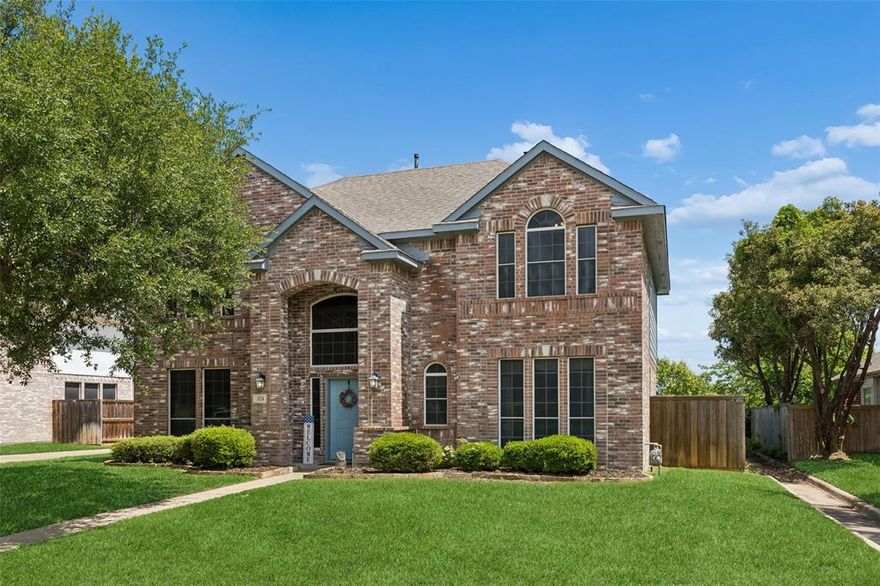 This 4-bedroom, 2.5-bath home in the Timbers neighborhood offers a functional layout with room to spread out, both inside and out. Backing to the Timbers Nature Preserve and City Park, the property provides added privacy and easy access to green space and walking trails. The location is convenient to a variety of shopping, dining, and highly regarded Plano ISD schools. The first floor features a spacious living room with a fireplace that opens to the kitchen, creating a comfortable setting for everyday living. The island kitchen includes a breakfast bar, ample cabinetry, and plenty of counter space. A formal dining room and a breakfast nook with bay windows offer flexible dining options. This level also includes a home office and a secondary bedroom. Upstairs, a large loft provides a second living area, ideal for a game room or media space. The primary bedroom includes an updated en suite bath, while two additional bedrooms offer good size and versatility. The backyard is designed for both relaxation and outdoor activity, with no rear neighbors. It backs directly to the nature preserve and park, and features a pool, covered and open patio areas, a lawn, and a privacy fence. Recent updates include refinished kitchen cabinets, new quartz countertops in the kitchen and bathrooms, new flooring throughout the main level, updated lighting and ceiling fans, refinished stair railing, and refreshed bathrooms. The primary bath features a large, all-tile shower. With its practical layout, recent improvements, and convenient location near parks, schools, and everyday amenities, this home is ready for its next owner. Schedule a personal tour today!
