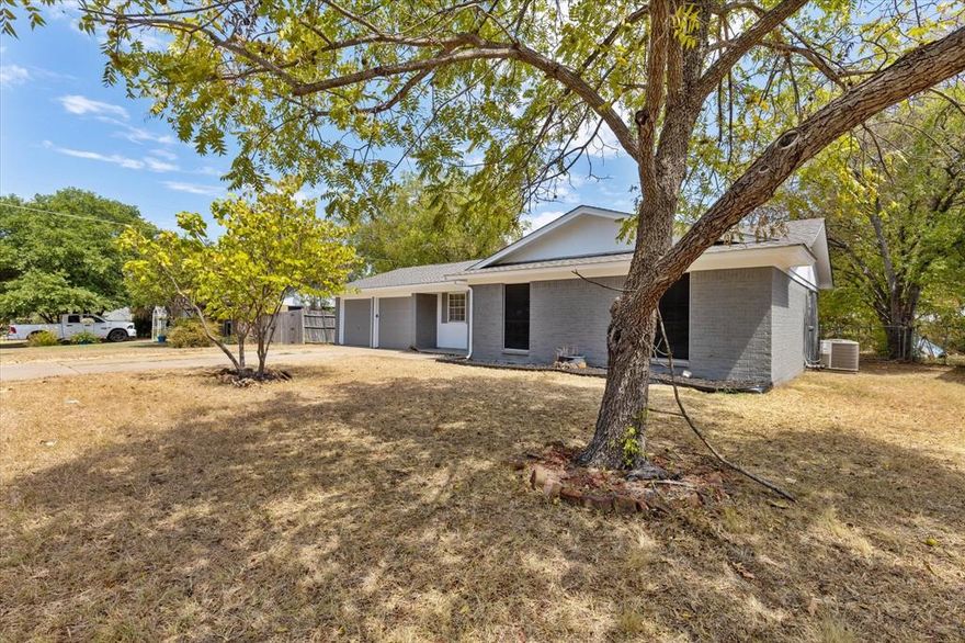 Updated 3 bedroom, 2 bathroom, 2 car garage in the heart of Burleson!  New roof, new air conditioner, renovated kitchen with new cabinets and granite countertops.  Bathrooms have new toilets, bath, vanities, fixtures.  All new flooring, paint, and more throughout! Great backyard with mature trees. Close to I35, parks, and schools in an established neighborhood in the heart of Burleson. Close to shopping, dining and downtown.