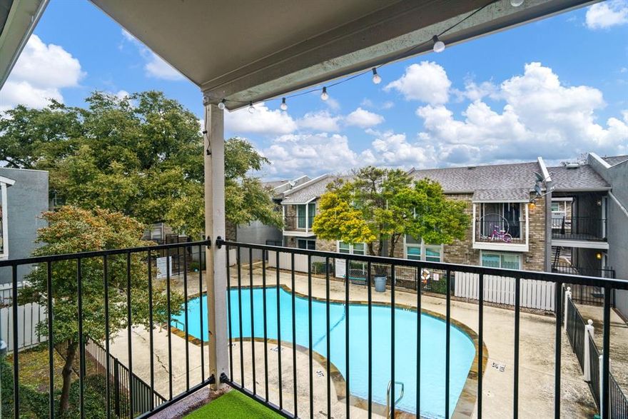 PRICE IMPROVEMENT— now offered at $195,000. Real estate happens when life changes, and this fully updated 2-bed, 2-bath condo in the heart of East Dallas is built for exactly that kind of chapter— whether it's a first home, a thoughtful downsize, or a smart investment in one of Dallas' most consistently in-demand pockets. The open, functional floor plan is anchored by a beautifully upgraded kitchen featuring quartz countertops, stainless steel appliances, a double-basin stainless sink with upgraded fixtures, classic subway tile backsplash, and a built-in wine rack. Wide-plank LVP wood-look flooring runs through the main living areas for a clean, cohesive feel. The spacious dining area flows seamlessly into the living room and opens to a private balcony overlooking the community courtyard and sparkling pool— ideal for morning coffee or unwinding at the end of the day. Both bedrooms are thoughtfully separated for added privacy, each filled with natural light, finished with 2-inch blinds, and paired with its own recently remodeled bathroom featuring upgraded fixtures, new vanities topped with quartz counters, tile flooring, and ample storage. Additional highlights include ceiling fans throughout and a stacked, full-size washer and dryer that conveys with the unit. Ideally located near Hwy 75, SMU, White Rock Lake, NorthPark Center, Central Market, Greenville Avenue, the DART rail, and nearby bike trails— and just minutes from downtown Dallas. Zoned to sought-after Mockingbird Elementary. A rare opportunity for low-maintenance living in one of Dallas' most convenient and connected neighborhoods. Schedule your showing today.