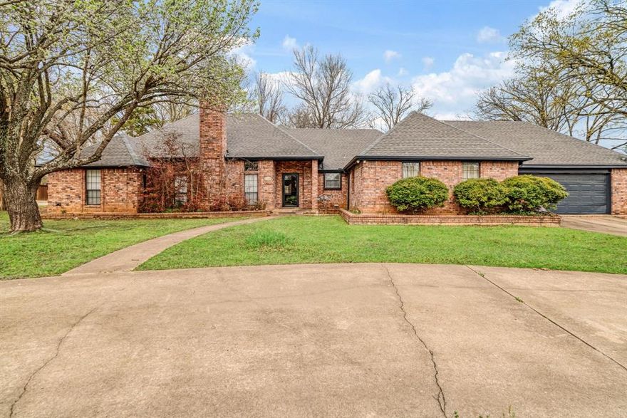 3 bedroom 2 bath brick home located in the established Twin Lakes neighborhood. Built in 1990, this all electric home features a brick fireplace, eat -in Kitchen and a formal dining room. Additional spaces include a home office that could be used as another bedroom. Enjoy movie nights in your media theater room. Spacious 1.16 acres lot fenced with barbed wire, a large covered back patio, and RV parking toward the rear of the property with RV power sources. The home also includes large- walk closets and a 2 car garage. Plenty of space inside and out for comfortable living.