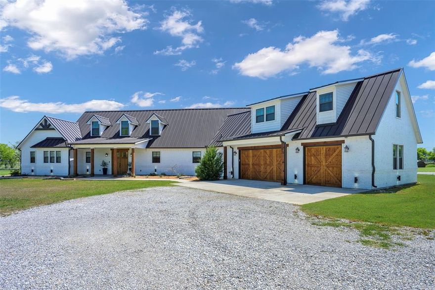 Welcome to this immaculate modern farmhouse nestled on a spacious 3.9-acre lot that qualifies for an AG exemption! This custom-built home features commercial-grade finishes throughout, including a premium metal roof, spray foam insulation, and heated floors in the luxurious primary bathroom. Enjoy energy efficiency with Energy Star-rated appliances and a well-water purification system for the entire home. You will also have a separate workshop that provides ideal space for tools, equipment, or creative projects. Experience peaceful country living with the convenience of city access—this home offers the best of both worlds!