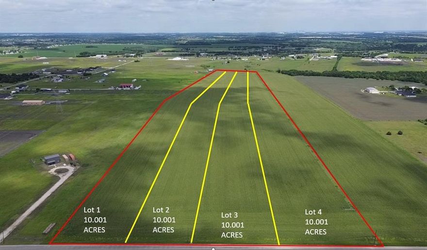 Approximately 10.001 Acres with I-45 access and visibility just 25 miles from downtown Dallas with a quick drive south to Ennis, Corsicana, & Houston if desired. This property is currently unzoned, offering flexibility for various development projects from residential, commercial, industrial, or continue having crop farmland and use of Ag exemption for lower property taxes. Whether you're expanding operations or investing in future growth, this property offers extraordinary potential. Rockett SUD water line and Oncor power at road to bring your vision into reality.