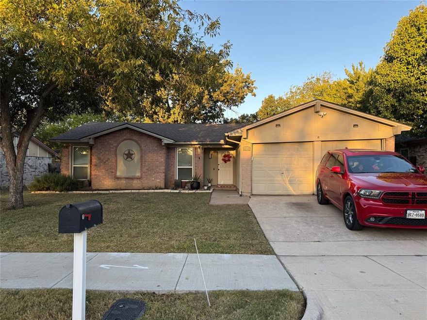 Pictures coming soon! Welcome to your new home! Beautiful three bedroom, two full bathroom, with a large open combined living area.. Close proximity to shopping and dining and everything nice that Arlington has to offer (Arlington Highlands, The Parks Mall, Grand Prairie Premium Outlets) Less than 5 minutes away from the main highways I20&360. The entrance greets you with a brick surround fireplace for the cold winters. Hardwood floors throughout the kitchen, living, and dining area.  Granite counter tops and new back splash in kitchen and both bathrooms. Equipped with a washer and dryer room and utility room. The backyard gives you plenty of space for beautiful landscape and a huge backyard. Two car attached garage with double doors. Dont miss the opportunity and schedule your showing today!