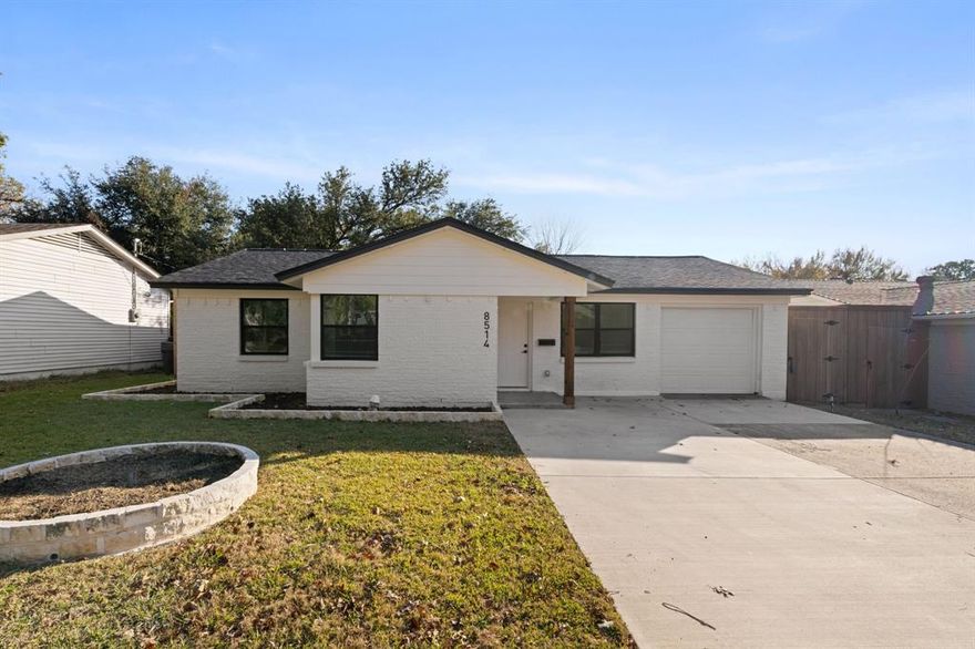 Cute cozy and truly move in ready!  Located in sought after neighborhood, this home features new windows, updated fixtures, and fresh paint inside and out.  Enjoy beautiful hardwood floors, an updated kitchen and bathrooms, and included appliances, refrigerator is negotiable.  The laundry room offers extra convenience with built in cabinets.  The garage has been converted into a storage room but can easily be restored to a one car garage.  Step outside to a nice private backyard, perfect for relaxing or entertaining. This home is ready for its new owners, don't miss it!
Buyer and Buyers agent to verify all information including schools and measurements.