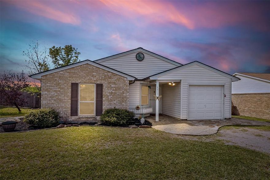*Open House Sunday 2 to 4pm* Welcome to this charming 3-bedroom, 1-bathroom home located in the desirable community of The Colony. Boasting an open floor plan, the living, kitchen, and dining areas seamlessly flow together, creating a perfect space for family gatherings and entertaining. The primary bedroom features elegant French doors, adding a touch of sophistication. Step outside to a fully fenced backyard with a patio, ideal for outdoor dining, relaxing, or enjoying the sunshine. Conveniently situated near major highways, you'll have quick access to all the amenities The Colony has to offer, including shopping, dining, entertainment, and outdoor activities. Plus, you're just a short drive from Lake Lewisville — a wonderful place to call home.