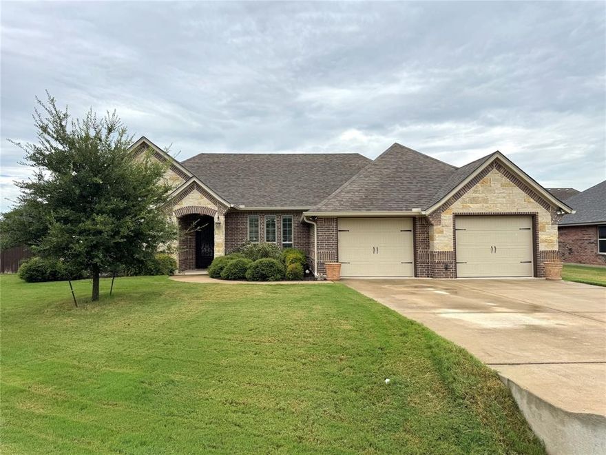 BEAUTIFUL HOME BUILT BY AWARD WINNING COUTO HOMES! Built in 2017,This home has 2,438 SF, 4 bedrooms, 3 full baths, oversized 2 car garage in Acton Landing. This home has coffered ceilings, ceramic wood look tile, crown molding throughout, granite countertops, and custom plantation shutters.The 4th bedroom has custom made bookshelves and has a walk in closet. The backyard is a showplace (must see to appreciate) with 2 pergolas, firepit, and trees. A section is cross fenced with chain link for a dog run and has a shed. Well maintained home with a great design and unique floor plan that is great for entertaining or plenty of room for a growing family. The garage is oversized and has 2 separate garage doors. Plenty of room for extra refrigerator or toys. Fireplace is Propane and large tank is on the outside wall. Seller may need a week leaseback.