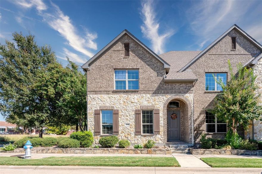 Gorgeous Former Model Home in the Heart of McKinney!  Welcome to this beautifully maintained 3-bedroom, 2.5-bath townhome on a highly desirable corner lot in one of the best places to live in America—McKinney, Texas. This former model home is truly move-in ready and showcases thoughtful design, stunning finishes, and an incredible location. Step inside to find gleaming wood floors and an open-concept first floor that’s perfect for modern living. The upgraded kitchen features custom cabinetry, quartz countertops, under-cabinet lighting, a striking backsplash, and a spacious pantry, ideal for any home chef. The living and dining areas flow seamlessly, complemented by a built-in desk nook and abundant storage. Windows throughout fill the home with beautiful natural light. Upstairs, the spacious primary suite offers a luxurious ensuite bath, large walk-in closet, and elegant crown molding. Two additional bedrooms and a flex area provide plenty of room for a home office, workout space, or reading nook. Even the garage impresses with windows and bright can lighting. Enjoy access to a community pool and playground, all within minutes of McKinney’s vibrant shopping, dining, and entertainment. Don’t miss this opportunity to own a pristine townhome in an unbeatable location, the perfect blend of comfort, style, and convenience!