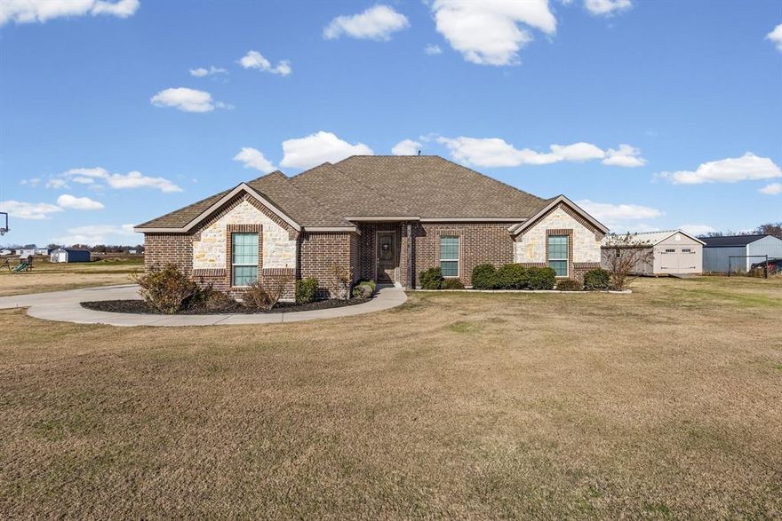 Welcome to this beautifully maintained brick home situated on just over an acre, offering space, comfort, and functionality both inside and out. With 2,444 square feet, this home features 4 bedrooms plus a versatile bonus room—perfect for a home office, game room, or additional living space. Inside, you’ll find hardwood floors and a thoughtfully designed layout where every bedroom includes a walk-in closet. The primary suite features an en-suite bathroom, providing a private retreat. The kitchen is a standout with an oversized walk-in pantry, ideal for organization and entertaining. Additional highlights include a new AC installed August 2024, smart light switches throughout much of the home, and a huge 12x24 ft shed offering ample storage or workshop space. Located in a fantastic school district with room to enjoy outdoor living, this property blends modern convenience with peaceful acreage living.