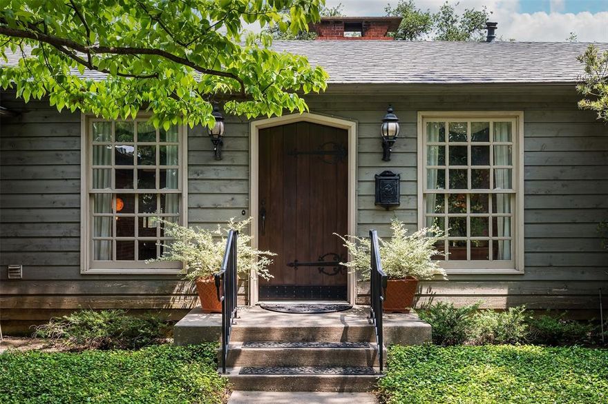 Just steps to Greenway Parks and greenbelt accessed from the gated back yard,enjoy a picturesque retreat within the city. Reminiscent of a Dilbeck design,this one story home, owned by a prominent Dallas interior designer, offers an array of custom details.Secluded behind a privet hedge,a brick driveway and  large parking pad.3 BR’S,2 full baths,attached 2 car garage and pool.Open living and den area accented by beamed ceilings,built-in bookcases stone faced fireplace and views of pool and greenbelt.The kitchen w granite serving island flows to a striking dining room.Primary bedroom w  large seating area enjoys a wall of windows and French doors overlooking the yard. 2 additional BR's, one w attached bath and currently used as an office,complete the footprint. Mature landscaping,large trees highlight the back yard w pool, and large grassy area,This is a truly unique property, offering endless possibilities,at a premier Greenway Parks locale.