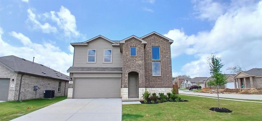 Available for a Quick Move-In! Beautiful new D.R. Horton home in The Canyons community located in Keene and Keene ISD! Complete and Move-in Ready! The single-story Macon floorplan elevation B offers 4 bedrooms, 2 bathrooms, and a 2-car garage with a bright open-concept layout that blends the kitchen, dining, and family room, perfect for gatherings and relaxed living. The kitchen includes quartz countertops, 36” upper cabinets with crown molding, stainless steel appliances, gas range, stainless steel drop-in sink, center island, and walk-in pantry. The primary suite provides an en-suite bath with dual quartz vanities, a 5-foot oversized shower, and a walk-in closet located off the bathroom. The secondary bathroom includes a quartz vanity top, while luxury vinyl plank flooring flows through the main areas and wet zones. Energy-efficient construction and America’s Smart Home Technology are included, along with covered back patio, full sod, sprinkler system, privacy fencing, and professional landscaping. Located just off Hwy 67, this community enjoys a prime position with convenient access to major attractions such as shopping centers, businesses, and healthcare facilities.