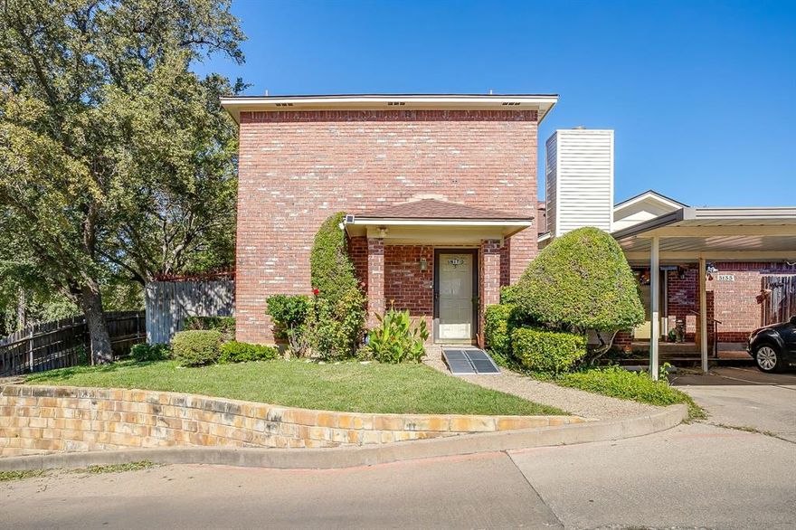 Nestled in the heart of West Fort Worth, this well-maintained two-bedroom, two-and-a-half-bath townhome offers unbeatable convenience and solid investment potential. Located at 3133 Sappington Place, Unit D, this brick residence sits in a quiet, established community just minutes from Camp Bowie Boulevard, I-30, and downtown Fort Worth. Whether you’re looking for a personal residence or a long-term rental opportunity, this property delivers exceptional value and access to everything the west side has to offer.

Inside, you’ll find a spacious living area with  a functional layout that maximizes comfort and privacy. Each of the two bedrooms features its own attached full bath, perfect for roommates, guests, or dual-suite living. The home has been well cared for, offering strong bones and a solid foundation, ready for your personal updates or use as a turnkey rental. Despite the presence of stored belongings, the property’s overall condition is impressive, with the structure, systems, and finishes all reflecting consistent upkeep and pride of ownership.

Enjoy easy access to major thoroughfares, hop on I-30 in under five minutes, reach downtown Fort Worth in about ten, or stroll to Camp Bowie’s shopping, dining, and entertainment districts. The nearby vibrant cultural amenities make this an ideal spot for both work and leisure. The community also offers covered parking and mature landscaping, creating a sense of privacy and peace rarely found this close to the city.

With its prime location, attached baths in both bedrooms, and flexible potential as a rental or owner-occupied home, this property is a standout in today’s market.