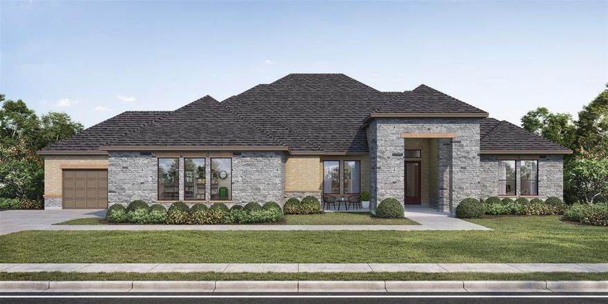 NEW CUSTOM HOME by PARTNERS IN BUILDING. Estimated completion September 2026.
Custom Single-Story Home on Over 1 Acre in Dean Farms – Lucas, TX

Set on over 1 acre in the prestigious Dean Farms community of Lucas, Texas, this stunning single-story Partners in building custom home offers 3,644 sq ft of thoughtfully designed luxury and comfort in a serene, upscale setting.

With 3 spacious bedrooms and 3.5 baths, the north-facing home features two generous living areas, a dedicated game room, and an open layout built for both entertaining and everyday ease. The two primary walk-in closets offer exceptional storage and privacy, while a 3-car garage provides ample space for vehicles, hobbies, or storage.

What makes this home truly special is its unique architectural layout—a welcoming exposed courtyard is framed by both a covered entry and a separate covered porch, creating a striking first impression and an ideal space for outdoor relaxation or entertaining.

Inside, the flow between the living areas, dining spaces, and covered back patio invites seamless indoor-outdoor living. Located in one of Lucas’s most desirable communities and zoned to top-rated schools, this custom home delivers space, style, and sophistication—all on one beautifully planned level.