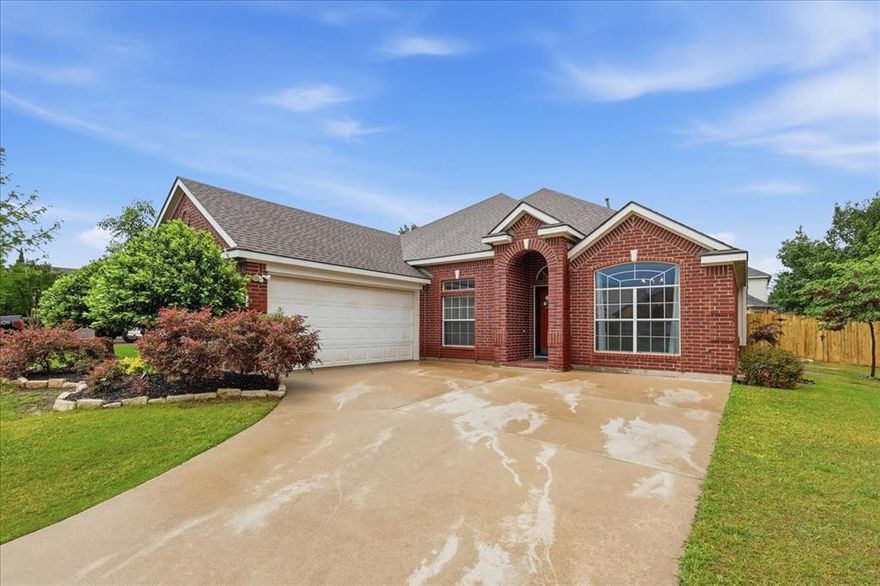 7109 Denver City Drive is a beautiful well-maintained single-family home located in the quiet, established, and very sought-after Eagle Ranch Community. Featuring split bedrooms and a flexible 4th bedroom that can serve as an office. A great use of the 2327 SqFt., this floorplan is versitle and move-in ready.
Upon entering, you are greeted by an office featuring large windows and abundant natural light. The kitchen is designed for both functionality and entertaining, offering ample cabinet and counter space, a corner walk-in pantry, and a seamless flow into the dining and living areas. The living room boasts of natural lighting, a sitting nook and lovely wood burning with gas fireplace.
The primary suite is located downstairs and includes a spacious bedroom, an ensuite bathroom, and walk-in closet. Three additional comfortably sized bedrooms and a second full bathroom are also located on the main floor for convenience.
Upstairs, a versatile bonus room provides flexible space that can serve as an additional bedroom, a second living area, game room, media space, or over-sized playroom.
The property also features a private, manageable backyard with a covered patio and newly re-done fence paneling. Perfect for outdoor relaxing, pets, or light gardening.
Eagle Ranch residents enjoy access to community parks, disc golf, soccer fields, fishing pond, jogging trails, a playground, and top-rated Eagle Mountain- Saginaw ISD schools.
There is the added bonus of having boat launch privileges with the adjacent community for nominal annual fee. compliments of Boat-Launch- Lake Country Property Owners Association. 
Great neighborhood, great floor plan, great community, and it could be your new home!