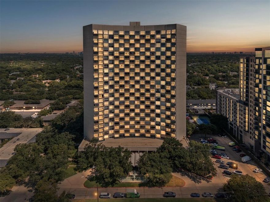FORECLOSURE -- 3% FIXED INTEREST RATE With SUB TO MORTGAGE -- Distressed Seller -- Priced $100,000 UNDER MARKET VALUE!! Preston Towers has long been one of the most recognized high-rise buildings in the Preston Hollow area. Unit 2401 is a corner, south facing home on the 24th floor with the largest floor plan in the building and nearly 1,700 sqft living space. Two 30 ft balconies look out toward downtown Dallas and the sunset side of the city. The views are the kind people never forget. This is a move in ready 3 bedroom, 3 bathroom home with an open layout, large living area, and floor to ceiling glass that fills the space with abundant natural light. The unit was renovated in 2021 and includes marble floors, granite countertops, custom cabinets, expansive sliding glass doors, and more. Plus 2 assigned garage parking spaces. Guest parking is available as well. The building offers a long list of services and amenities which include a coffee shop, bar, restaurant, pickleball, pool, game room, lounges, library, on site staff, and secure entry. It is known for safety, comfort, and convenience. The location sits close to Preston Center, NorthPark, the shops and food in Preston Hollow, and a short drive to some of the most visited spots in North Dallas. This is also one of the rare subject to opportunities left in Dallas with a fixed 3% interest rate. That alone gives a buyer a payment that is almost impossible to duplicate in the current market. The seller priced this home at $450,000 which is -- $100,000 under its market value -- AS IS. It is the lowest price per square foot for a move in ready & renovated unit in Preston Towers in more than five years. For buyers who want high rise living in a prime Dallas location with a RARE 3% INTEREST RATE at a HUGE Discount, this is the one!! Don't blink, this deal will be gone...