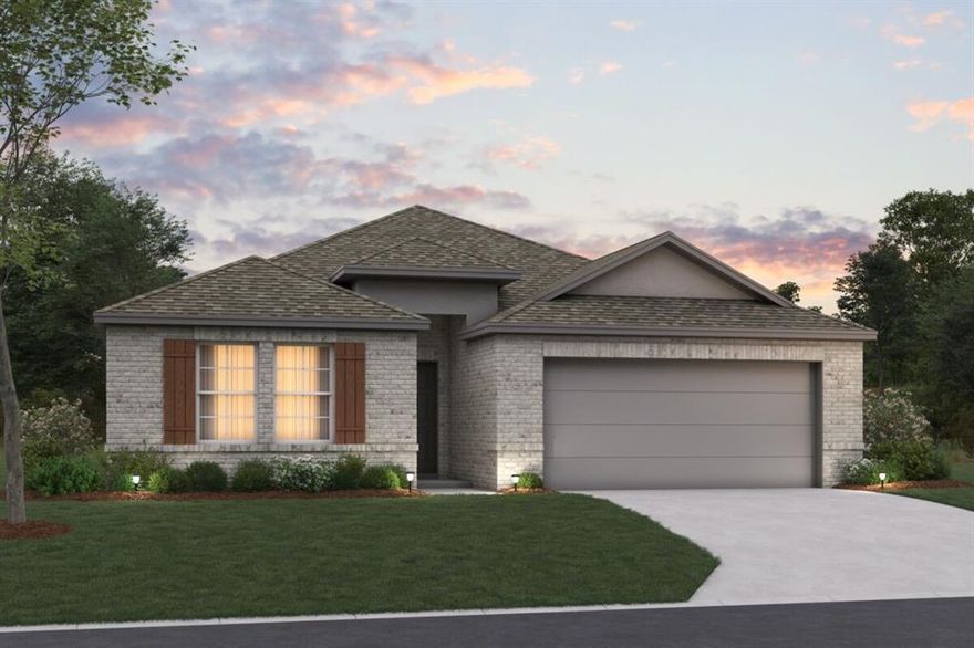 Built by M-I Homes. 
Discover this brand-new residence at 1721 Shad Bush Drive in Fort Worth, TX. This single-story home is designed for an easy lifestyle, featuring a bright and open layout where every room is conveniently located on one level.

Key Features:
• 4 spacious bedrooms, including an owner’s suite tucked into its own private corner
• 3 full bathrooms finished with modern fixtures and high-quality materials
• Central open-concept hub that joins the kitchen and family room for a social atmosphere
• New construction with pristine surfaces and professional craftsmanship throughout

Neighborhood & Location Benefits:
• Situated in a welcoming Fort Worth community with a friendly, residential vibe
• Excellent proximity to nearby parks, walking trails, and green spaces
• A perfect residential setting that balances a quiet retreat with access to nature and community favorites
The interior is designed for a natural flow, with a central gathering space that brings the main living areas together for effortless daily routines. Because the owner's suite is situated in its own private corner of the home, it provides a quiet sanctuary separate from the secondary bedrooms. These additional rooms offer plenty of flexibility, whether you need space for guests, a hobby room, or a dedicated home office, all on one convenient level without a single stair to climb.

This move-in-ready property offers the perfect combination of simple single-story convenience and a modern, airy design in a fantastic location.

Schedule your visit today.