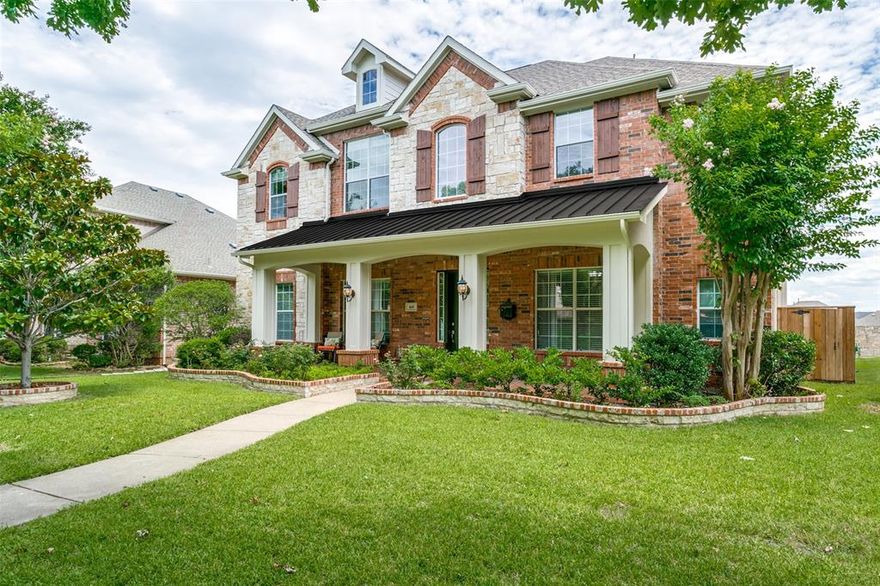 CASTLE HILLS SUBDIVISION HOME. FOUR BEDROOMS, THREE AND A HALF BATHROOMS, SPACIOUS STUDY, LARGE GAME ROOM AND MEDIA ROOM, AN OVERSIZED GARAGE AND MORE. FEATURING A BRIGHT, OPEN FLOOR PLAN FILLED WITH ABUNDANT NATURAL LIGHT, THIS HOME OFFERS WOOD FLOORS THROUGHOUT THE FIRST FLOOR, GRANITE COUNTERTOPS IN THE KITCHEN, WET BAR, AND ALL BATHROOMS. The kitchen offers a large island, stainless steel appliances, abundant counter space, a huge walk-in pantry, and modern finishes, opening to an inviting family room and breakfast area, ideal for everyday living and entertaining.  Adjacent to the kitchen, the expansive breakfast area and inviting family room provides the perfect setting for both entertaining and relaxation. The luxurious primary suite is filled with natural light and features a spa-inspired bathroom with dual vanities, a soaking tub, a large walk-in shower, and an oversized walk-in closet. Secondary bedrooms are equally spacious, each offering large closets and access to beautifully updated bathrooms, ideal for family members and guests alike. Upstairs, enjoy a spacious game room with a wet bar featuring granite countertops and ample cabinetry.  A large, pre-wired media room is ready for movie nights, game days, and unforgettable gatherings. Step outside to an oversized backyard with endless possibilities, perfect for a custom pool, outdoor kitchen, or dedicated play area.
Residents enjoy premier Castle Hills amenities, including pools, parks, tennis and basketball courts, and sand volleyball. Strategically located with quick access to major highways (I-35, PGBT and 121 Tollway), major shopping centers, DFW Airport, and minutes from The Village Shops for shopping, dining, and entertainment. Don't miss this rare opportunity to own an exceptional home combining luxury, comfort, and convenience.