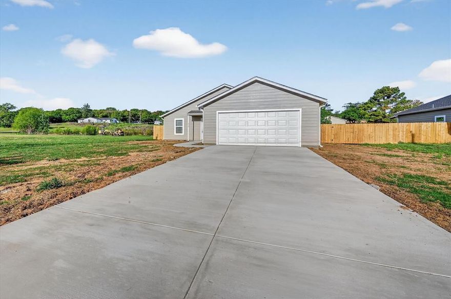 Welcome to this brand-new construction in the heart of Kennedale—offering an affordable opportunity to own a newly built home in a growing and convenient location. This 3-bedroom, 2-bath home features a functional layout with approximately 1,290 square feet of well-designed living space, perfect for those seeking low-maintenance living without sacrificing comfort.

Inside, you’ll find an open-concept living and kitchen area that creates a seamless flow for everyday living. The kitchen offers modern finishes, ample cabinet space, and a layout designed for both functionality and style. The primary suite includes a private bath and comfortable space to unwind, while the additional bedrooms provide flexibility for guests, a home office, or hobbies.

With all-new systems, construction, and finishes, this home provides peace of mind and energy efficiency that’s hard to find at this price point. Whether you’re a first-time buyer, downsizing, or looking for a smart investment, this property delivers strong value in a desirable area.

Conveniently located with easy access to major highways, shopping, and dining, this is a great opportunity to own new construction in Kennedale at an approachable price.