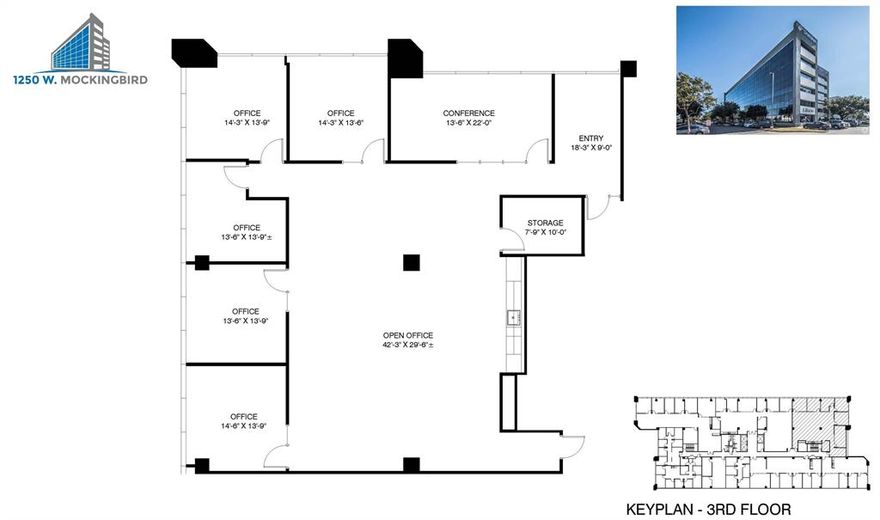 Suite 310 is currently being built out for a Spec Suite. This is a Class A, six-story building that fronts Mockingbird Lane. In the past few years, the building went under a massive renovation of the 1st, 2nd, 3rd, and 4th-floor common areas, lobbies, and restrooms, installed a new roof and a brand new HVAC system, giving tenants six degrees of temperature control. 1250 Mockingbird Lane is the only building in the submarket to be completely renovated both aesthetically and with capital improvements (roof, HVAC). The building also has a Murphy's Deli on-site, a full staff with onsite property management and engineering, and the best parking ratio in the area. Located on the corner of I-35 (Stemmons Freeway) and Mockingbird Lane, 1250 Mockingbird Lane gives its clients the ability to pull talent from anywhere in DFW. The building is also located 2 miles from Dallas Love Field and is on multiple public transportation lines.