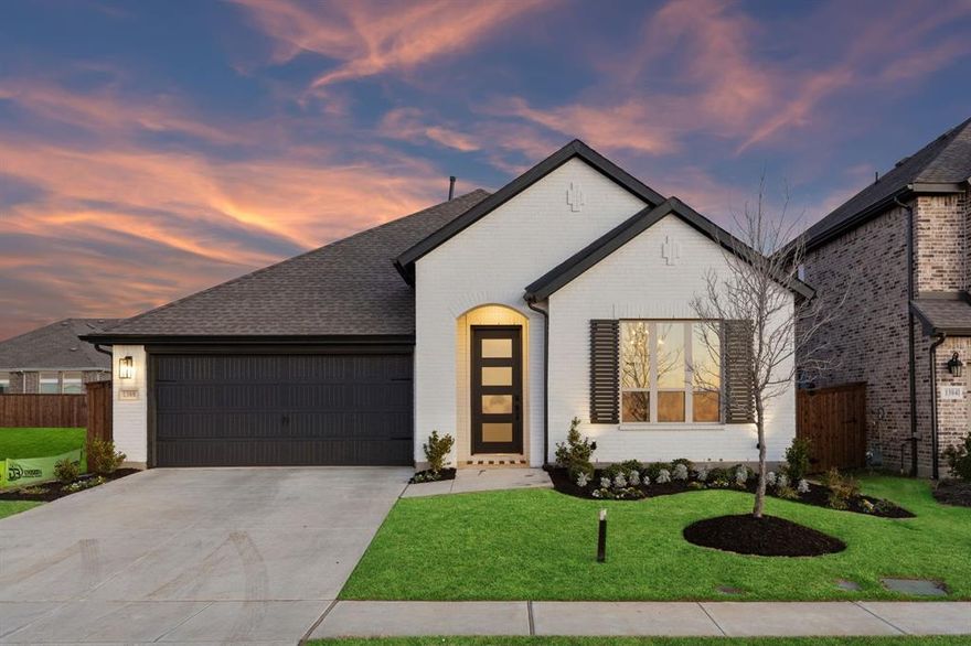 Impeccable Single story embodies modern elegance with clean lines, white brick, and stunning light wood floors. Impeccably maintained and flooded with natural light, it's a transitional buyer's paradise. With an open floor plan and stylish finishes, this home is ready to be yours.  Sandbrock living offers white picket fences with Oreo cows and catch and release ponds, lots of trails, 3 story treehouse, dog parks, state of the art gym and cabanas by the infinity pool. Don't miss out on this gem!