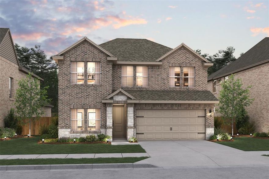 Stunning two-story home in Northwest ISD! This home showcases a gorgeous kitchen that hosts dazzling white cabinets, quartz countertops, and stainless steel appliances. The primary suite and bathroom are tucked away at the back of the home for privacy. Three secondary bedrooms and a large loft - perfect for entertaining guests - are located upstairs. Community amenities include an amenity center and resort-style pool.