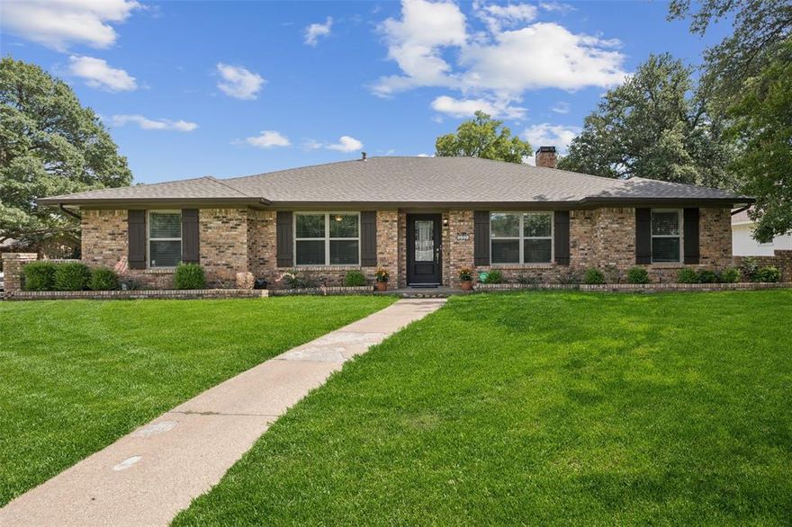 Mortgage savings may be available for buyers of this listing.  Beautifully renovated with on-trend style, this awesome West Plano gem combines modern updates with a highly functional layout and a sparkling backyard pool! Located on a large corner lot in an established neighborhood, this home features a flexible open floor plan with 4 bedrooms and 2.5 baths. The fourth bedroom is perfect as a home office or study, while the three spacious living areas and two dining areas offer room for everyone to spread out and enjoy. The stylish kitchen is a standout with rich quartz countertops, 16-inch tile flooring, stainless steel appliances, new dishwasher, new microwave, and a full kitchen renovation, plus a convenient wet bar—perfect for entertaining. The laminate wood floors throughout the main living spaces add warmth and durability, while the updated bathrooms, especially the stunning remodeled primary bath, reflect modern elegance. Natural light fills the home through new windows, and every bedroom features ceiling fans for year-round comfort. Additional upgrades include updated light fixtures, replaced sewer line with durable PVC, and updated pool equipment. Step outside to enjoy your private backyard oasis complete with a sparkling pool and 8-foot board-on-board fence for maximum privacy. Conveniently located near top Plano amenities, schools, dining, and shopping. Don’t miss this incredible opportunity to own a beautifully updated home in one of Plano’s most desirable areas—schedule your showing today!