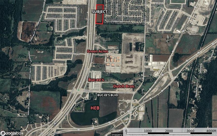 Located on HWY 75 in Melissa just north of Buc-ee’s, HEB, Dutch Bros. Coffee and the new California based nursery superstore, Green Acres. This slightly sloped property has tremendous usability with approximately 850 feet of road frontage and is approximately 300 feet deep. Easy access to HWY 75, HWY 121, Melissa Road, Fannin Rd, and Buc-ee’s Blvd. The City of Melissa is one of the fastest growing cities in north Texas with a population that doubled in five years. The population now stands at around 24,000 residents and new residential developments are underway at a rapid rate ensuring a continuing rapid increase. Other commercial developments underway, planned and completed include Krogers, Walmart, Z-Plex Athletic complex, Gateway Melissa and many more.