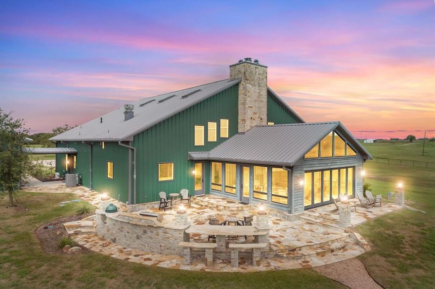 Escape to NO. 19 RANCH, a spectacular 500+ ac Turn-Key, LEGACY RANCH, that is a 35 mi drive to Dallas! This Ranch is easy to get excited about with lush pastures, scattered Oaks, live Creek, hardwoods, rolling terrain leading to a gorgeous Lodge overlooking 14-ac Lake ~ offering character, beauty & variety. This meticoulsly maintained cattle property,also has optimally placed food plots, feeders & blinds, & shooting range. No pressure has been put on the rich wildlife - making a perfect combo Cattle & Hunting Ranch with vast recreational experiences! The LODGE is 6000+ ft under roof that is ideal for entertaining & an architectural dream ~ soaring ceilings,massive stone FP, & exposed beams, sleeps 18-20 (6 bdrm - 6 bath) Grand Room, Comm. Kitchen,Pantry & Bar,Upstairs Gameroom & bunks, & extr living spacess showcaseing views across Lake, of best sunrises to be seen! Lodge connects to huge Shop, flanked by Bunkhouse. Other structures: secluded Guesthouse & Foreman's Home 3-2 (See VIDEO)