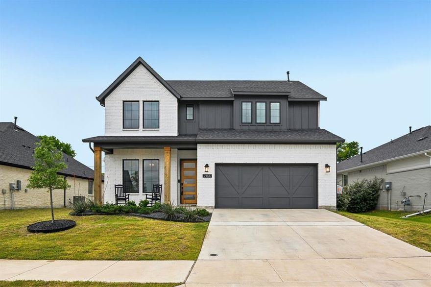 This thoughtfully designed home delivers modern style, smart use of space, and the upgrades today’s buyers are looking for. Built in 2021, this 2,394 square foot home offers three bedrooms, two and a half bathrooms, and a flexible layout with multiple living areas both upstairs and down.

The open-concept main level is anchored by a beautifully designed kitchen featuring quartz countertops, a gas cooktop, a large island, and abundant cabinetry, all flowing seamlessly into the main living space with durable wood-look tile flooring.

The primary suite is privately located on the first floor, offering a spacious retreat with an oversized shower, double vanities, and a large walk-in closet.

Upstairs, a generous loft provides the perfect second living area, ideal for a game room, media space, or playroom.

Additional features include smart home technology and a covered back patio for outdoor enjoyment.

Located within Eagle Mountain-Saginaw ISD and with convenient access to major highways, shopping, and dining, this home is a strong fit for buyers ready to step into more space, functionality, and modern comfort.