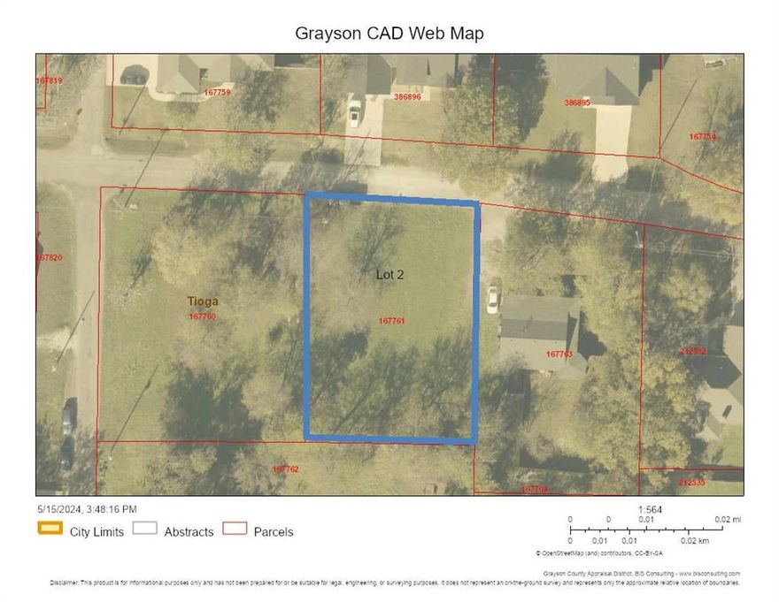 Nestled in the idyllic countryside of Tioga, these prime lots offer an extraordinary opportunity for your dream home or investment venture. Embrace the charm of country living while enjoying easy access to the expanding North Dallas Tollway and the serene shores of Lake Ray Roberts. With top-rated schools and city utilities including water and sewer, these lots provide the perfect blend of convenience and tranquility. Choose from Lot 1, Lot 2, or both, and unlock the potential of this thriving North Dallas landscape. MLS details available. Don't miss out on this rare chance to make your mark in Tioga. All Lines and boundaries are approxiamate.  Buyer and Buyers agent to verify schools.