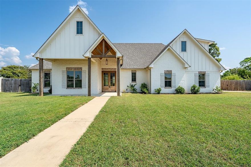 Built in 2021 and brimming with custom details, this 4-bedroom, 2.5-bath home offers a quiet setting within the sought-afterBullard school district. An open floor plan and soaring vaulted ceiling create a light and airy atmosphere, while the kitchenshines with stainless appliances, a roomy pantry, and a generous island for casual dining or entertaining. The split-primarysuite is a private retreat, featuring a spa-like bath with a free-standing tub, separate shower, double vanity, and an oversizedcloset that conveniently connects to the laundry room. Two guest rooms share a full hall bath on the main level, and a fourthbedroom upstairs—currently used as an office—adds excellent flex space. Thoughtful touches include a mud area, abundantstorage, and a spacious covered patio with an extended outdoor living area, all set on a beautifully landscaped half-acre lotwith plenty of room to relax or play. The two-car garage completes this stylish and functional home. Come See! Come Buy!
ADDITIONAL PICTURES