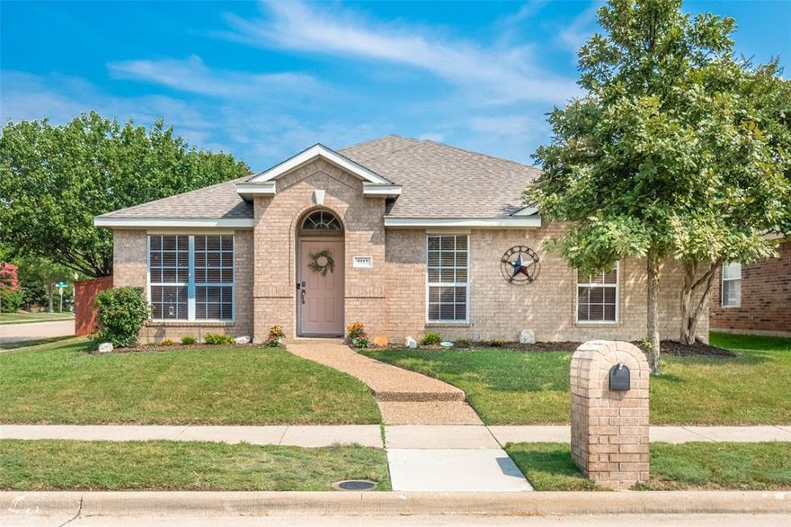 Absolutly perfect light, bright, and neutral one-story home on a corner lot is move-in ready! Wonderfully located in central McKinney just minutes from I75, 380, 121 or Custer you'll have quick access in any direction. Community park, pool, splash pad and elemetary school are all walking distance away. Front formal living room could easily be converted to a private study with glass French doors giving a perfect home school or work from home office. Luxury vinyl plank in the entry, living, dining, kitchen and family room offers warmth and beauty with easy maintainence. Large kitchen open to family room is the heart of this home. Primary bedroom with its own bathroom and walk-in closet is split from the other 3 bedrooms offering perfect privacy. Three other bedrooms share the second full bathroom with two sinks. Don't miss the huge attic storage area above the garage! Outback you'll find an extended patio with a stub for a gas grill, and plenty of grass for play or your dog. HVAC replaced in 2019. Water heater replaced in 2021. HEB, Surper Target, Costco and more are just minutes away! You literally will not have to do a thing--just move in and enjoy your new home!