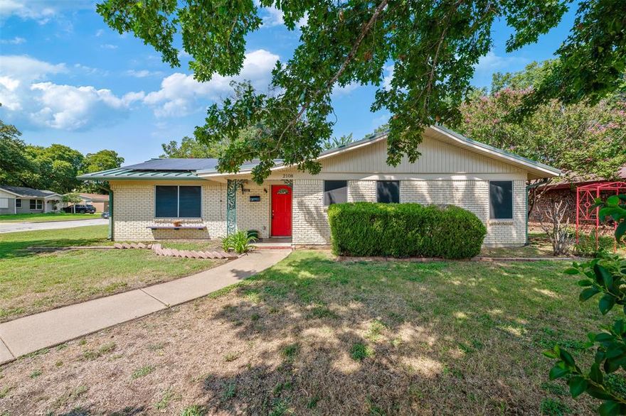 Wow! A great opportunity to own a nicely remodeled home situated on an oversized corner lot. Located in a much desired established neighborhood. The home features stainless steel appliances, granite countertops, recess lighting, nice flooring, a metal roof and more. Foundation work was done and has a transferrable warranty. There is a small storm shelter located in the garage and a big storage shed in back. The yard is large enough for big family gatherings and birthday parties.