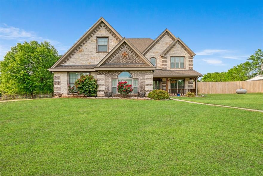 Experience the perfect blend of space, functionality, and outdoor luxury with this custom-built home in Reno, Texas, conveniently located just minutes from the Loop. Nestled on 2.24 acres, this impressive 3+ bedroom, 2.5 bath property offers room to live, work, and play—both inside and out.

Step inside to discover beautiful woodwork, a spacious living area, and a unique game room with a wet bar overlooking the main living space and kitchen—perfect for entertaining. A versatile 12x27 bonus room and dedicated office provide flexibility for additional bedrooms, hobbies, or remote work.

The outdoor space is truly a showstopper. Enjoy your private backyard retreat featuring a heated pool with a stunning rock waterfall, hot tub, outdoor kitchen, and an expansive second-story deck overlooking the scenic property. Whether you're hosting guests or relaxing at home, this space delivers.

Additional features include a 2-car garage, detached carport, RV cover, and a 30x40 shop with approximately 400 sq ft of upstairs storage.

The property also includes a separate 800 sq ft living space—ideal for rental income, guest quarters, or a mother-in-law suite—complete with its own bedroom, living area, kitchen, bathroom, and utility space.

This one-of-a-kind property offers the space, amenities, and versatility you’ve been searching for—all in a peaceful setting just minutes from town.