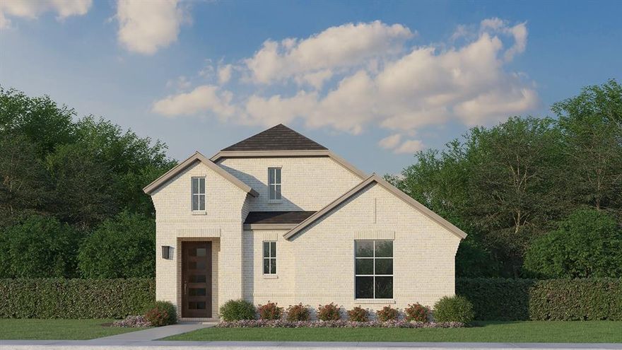 This beautiful open-concept, one-story home offers 3 bedrooms and 2 bathrooms. As you enter the foyer, you will immediately notice the gorgeous sightlines directly to the back of the home. The gourmet kitchen is designed to be the heart of the home and features a center island, lots of counter space and a corner walk-in pantry. The kitchen opens into the dining and family rooms. Located off the family room is a private hallway that leads to two secondary bedrooms as well as a shared full-size bathroom. The spacious main bedroom offers a large walk-in closet and an en-suite bathroom with dual sinks with a bonus pocket office. This home also features an abundance of windows for natural light. A rear-entry 2-car garage provides added convenience and curb appeal. Thoughtfully crafted with style and functionality, this home is the perfect blend of comfort and modern living.